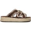 MOU JUTE SANDAL DEEP BROWN