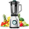 Cecotec Frullatore Power Black Titanium 1800MAX Wizard. 1800 W, 5 Velocità, 6 Lame in Acciaio Inossidabile, Trita Ghiaccio, Funzione Turbo, Funzione Frullato, Funzione AutoClean