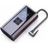 Mepham Pompa ad aria elettrica, compressore portatile e pompa elettrica per bici (150 PSI) con luce LED e arresto automatico, adatta per auto, bici elettriche, moto e palloni.