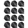 RED DRAGON Hardcore XT Black And Grey Dart Flights - 4 Sets per Pack (12 Dart Flights in Total)