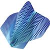 RED DRAGON Radical Blue Wave Shimmer Dart Flights - 4 set per confezione (12 freccette in totale)