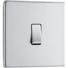 British General BG Electrical, interruttore della luce bipolare Pearl Nickle Brushed Steel