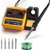 SWTHM Stazione di saldatura senza fili compatibile con batterie Dewalt da 18 V/20 V, display digitale LCD da 90 W, stazione di saldatura elettrica con regolazione continua da 200 a 500 ℃ (solo strumento)