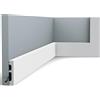 Orac Decor Orac Incorniciatura porte DX157-2300-RAL9003 230 cm x 1,3 cm x 6,6 cm Polistirene estruso (HDPS) preverniciato bianco (RAL 9003)