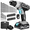Cecotec Trapano a batteria CecoRaptor Perfect Drill, 20 V e 2000 mAh, velocità 1550 giri/min, coppia massima 46 Nm, 25+1 posizioni di coppia e 2 velocità di lavoro, autonomia di 60 min.