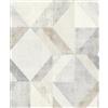 Rasch Tapeten 311921 - Carta da parati in tessuto non tessuto con tre e quadri, in bianco crema e diverse tonalità di grigio, della collezione Color your life - 10,05 m x 0,53 m (lunghezza x