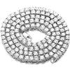 HALUKAKAH Catena d'oro Uomo Iced out,3MM Uomo Catena da Tennis Collana Girocollo Collana 20In(50cm) in Platino Placcato Finitura in Oro Bianco,Cz Completa Taglio Diamante Prong Set, Regalo per Lui