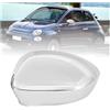 AHRPKAMERD Calotta Retrovisore 2 Pezzi Per Fiat 500 500C Per Grande Per Punto 595 Per Abarth 695 2007-2023 Copri Specchietto Retrovisore Cromato Copri Specchietto(Chrome Left)