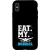 Funny Competitive Swimmer & Swim Team Gi Custodia per iPhone X/XS Eat My Bubbles Nuotatore Divertente Nuotatore