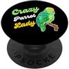 Parrot and Pet Bird Owners Crazy Amazon Parrot Lady - uccello proprietario acquerello PopSockets PopGrip Adesivo