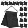 SHINEOFI 25 Set Anelli Triangolari in Metallo Nero per Tappetino Elastico, Fibbie Sostituibili Robuste e Resistenti per attività All'aperto su Rete Trampolino