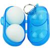 Generico Portable storage case securely holds two pong balls with a transparent