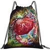 Generic Unisex Zaino Coulisse Starry Sky Crab Crab Nebula Sacca Ginnastica Leggero Zainetti per Sport Piscina Festival 36X42Cm