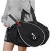 Generic Borse per racchette da tennis da donna, in nylon impermeabile, 40 x 23 x 30 cm, borsa casual da tennis, da viaggio, con tasca frontale rimovibile, per pendolari quotidiani, scuola, parco, spiaggia
