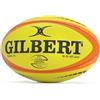 Gilbert Orion - Pallone da rugby, misura 4, colore: giallo fluo e arancione