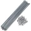 VekAuto Set di 72 Raggi per Bicicletta 14G, Raggi per Ruota Bici in Acciaio al Carbonio Zincato Color Argento 290mm
