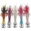 Vvikizy 5 Pezzi di Ganci Luminosi per Calamari per la Pesca Notturna, Esca in PVC Morbido per Calamari, Polpi, Seppie, Che Si Illuminano Al Buio, 11 Cm/4,3 Pollici (5 pezzi)