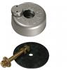 Motomarine Anodo di Poppa a Flangia Tonda Alta Ø 135 mm in Zinco - Kit completo