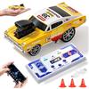 LTFIOON Mini Auto RC Drift 1:64, Auto Telecomandata con 3 Velocità, Tipo-C, 2,4 GHz + App Bluetooth, Carrozzeria in Lega Trazione Posteriore, Regalo per Bambini dai 6 Anni (Giallo)