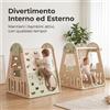Parco Giochi Interno Multifunzione con Scivolo e Altalena per Bambini