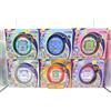 Bandai Tamagotchi Paradise set completo 6 pezzi rosa blu viola giada arancione bianc...