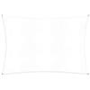 Lumaland Tenda parasole rettangolare, 2 x 3 m, resistente alle intemperie, con corde di fissaggio, per terrazza, giardino e balcone, in HDPE con protezione UV [bianco]