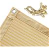 Shatex Tenda parasole 90% grano 1,8 x 2,4 m, con occhielli, tessuto resistente ai raggi UV per verande, pergolati, camper, corde elastiche a sfera incluse