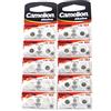 Camelion Batteria bottone Alcalina AG4 / LR66 / 177 / 377 / LR626, 2x Confezione da 10 pezzi, lungo data di scadenza (data segnato)