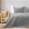RESTILO AmeliaHome Copriletto 220 x 240 cm Argento Trapuntato Velluto Laila