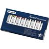 Schmincke - Norma®, colori sopraffini ad olio per artisti assortimento di base, set di cartone 8 x 20 ml, 71 108 097, moderno, ricettazione ecologica, pittura ad olio