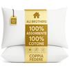 Generic Federe Cuscino Letto 50x80 Cotone Bianco Assorbente Antisudore Antiacaro Antimuffa Copricuscini Letto Copricuscino In Cotone Federe Cuscino Certificato Oeko Tex