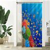 Xiaoterna Tenda da doccia vita marina Pesce cartone animato Fauna Barriera Corallina Tenda da bagno Gruppo di pesci colorati subacquei tropicali Tenda da doccia in corallo 90x180cm