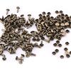 Tnfeeon 100 Pezzi Doppio Tappo Rivetto Metallo Tubolare in Pelle Riparazioni Artigianali Borchie Decorazione Artigianale Fai da Te(Ottone Antico)