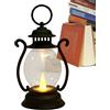 Yhsioaklo Piccola lampada vintage - Lanterna portatile retrò a LED a batteria | : pp e altri materiali Luce notturna decorativa per camera da letto, soggiorno, patio esterno, campeggio