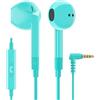 LUDOS FEROX Auricolari In-Ear Cuffie, Cuffiette con Filo e Microfono, 5 Anni di Garanzia, Cuffie Isolamento Acustico, Cuffiette Cellulare, Jack 3,5 mm per iPhone, Apple, Samsung, Huawei - Turchese