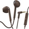 LUDOS ZENITH Auricolari In-Ear Cuffie, Cuffiette con Filo e Microfono, 2 Anni di Garanzia, Cuffie Isolamento Acustico, Cuffiette Cellulare, Jack 3,5 mm per iPhone, Apple, Samsung, Huawei - Marrone