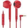 LUDOS FEROX Auricolari In-Ear Cuffie, Cuffiette con Filo e Microfono, 5 Anni di Garanzia, Cuffie Isolamento Acustico, Cuffiette Cellulare, Jack 3,5 mm per iPhone, Apple, Samsung, Huawei - Rosso