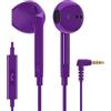 LUDOS FEROX Auricolari In-Ear Cuffie, Cuffiette con Filo e Microfono, 5 Anni di Garanzia, Cuffie Isolamento Acustico, Cuffiette Cellulare, Jack 3,5 mm per iPhone, Apple, Samsung, Huawei - Viola