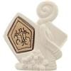 Etm Bomboniere Formoso Decorazione Bomboniera Simbolo Cresima in Gesso Bianco con Inserto Legno 4 cm Confezione 12 pz Art 08A048