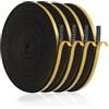 Carehabi Guarnizione Finestra Adesiva 20m, Guarnizioni Finestre Legno Porta 6x3mm Striscia Isolante Nastro Sigillante per Anti Freddo, Rumore e Collision (Nero)