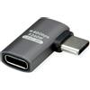 ROLINE Adattatore ROLINE USB4 Gen 3x2 Tipo C ST/BU, alluminio, 90°, piatto, colore argento