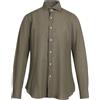 BARBA Napoli - Camicia in lino - Verde militare