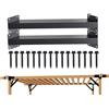 Generico Set di 2 staffe angolari a 45 gradi - connettore angolare per pergola resistente in metallo - connettore per per padiglione, posto auto coperto e strutture in legno - incl. 16 viti - nere