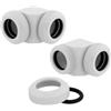 Corsair Connettori XF Hardline a 90° per tubi rigidi con diametro esterno di 12mm, pacco doppio, bianco
