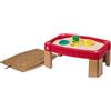 Step2 Naturally Playful Tavolino Sabbia con Coperchio | Sand Table/Tavolo di Sabbia | Scatola di Sabbia rialzata in plastica | Include 4 Accessori