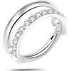 NovaNavel Piercing orecchio/naso velvet in argento