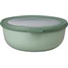 Mepal - Multi Bowl Cirqula Round - Contenitori Plastica con Coperchio - Adatto come contenitore ermetico per Frigo, microonde, Congelatore e piatti da portata - Ciotole Cucina - 1250 ml - Nordic sage