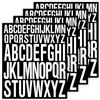 QianFenShi 4 Fogli Lettere Adesive,Adesivi Lettere Alfabeto,2.5cm+5cm(Bianco)