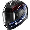 SHARK, Casco Moto Integrale SKWAL i3 LIGHT-BLUR Black Red Blue KRB, L