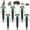 Behogan 6 Pezzi Dissuasori per Topi, Ultrasuoni per Topi da esterno, Repellente per Talpe, Ultrasuoni per Talpe, Dissuasori per Serpenti, Dissuasore Solare per Giardino e Campeggioi